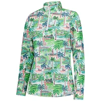 Women's Smith & Quinn  Green Cognizant Classic Signature Print Ava Quarter-Zip Pullover