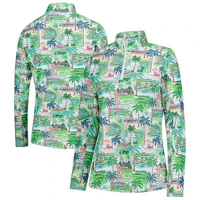 Women's Smith & Quinn  Green Cognizant Classic Signature Print Ava Quarter-Zip Pullover