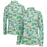 Women's Smith & Quinn  Green Cognizant Classic Signature Print Ava Quarter-Zip Pullover