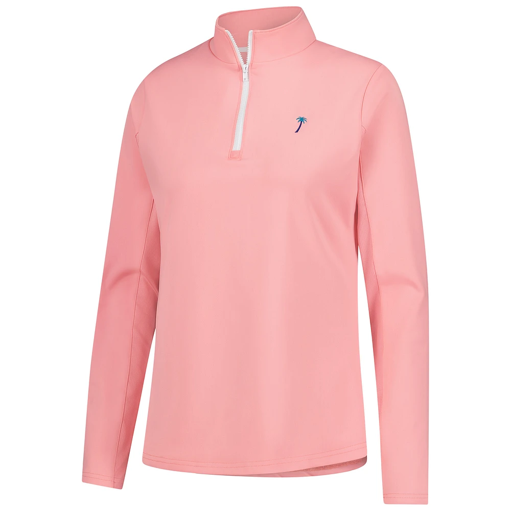 Women's Smith & Quinn  Pink Cognizant Classic Ava Quarter-Zip Pullover