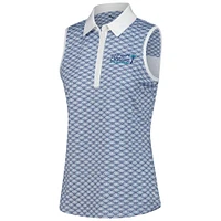 Polo sans manches Puma Cognizant Classic CLOUDSPUN blanc à motif festonné pour femme