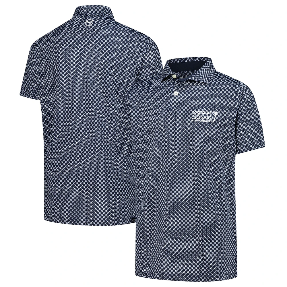 Polo Puma bleu marine Cognizant Classic MATTR Micro Floral pour jeunes