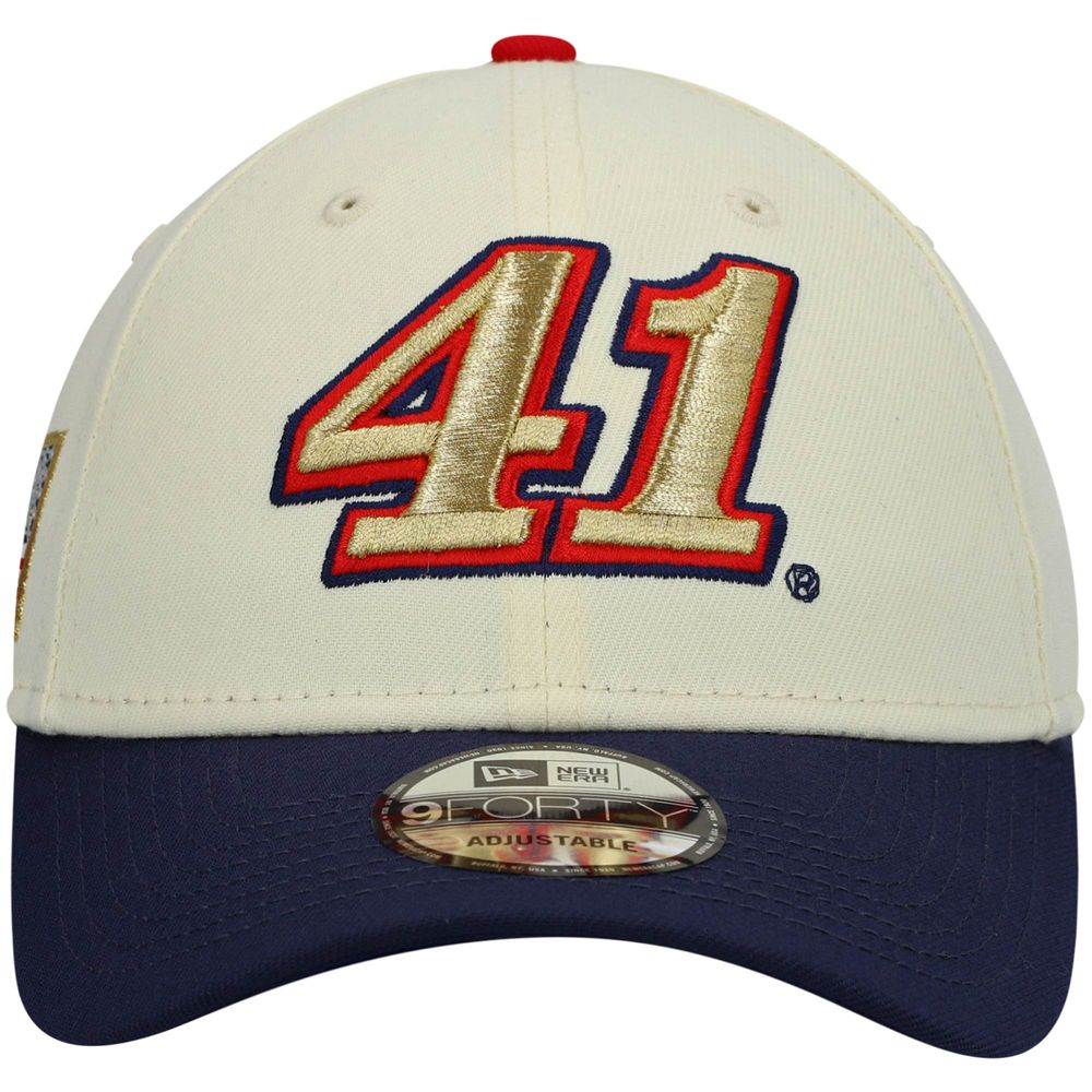 Men's New Era Cream/Navy Cole Custer Chrome 9FORTY Snapback Hat 