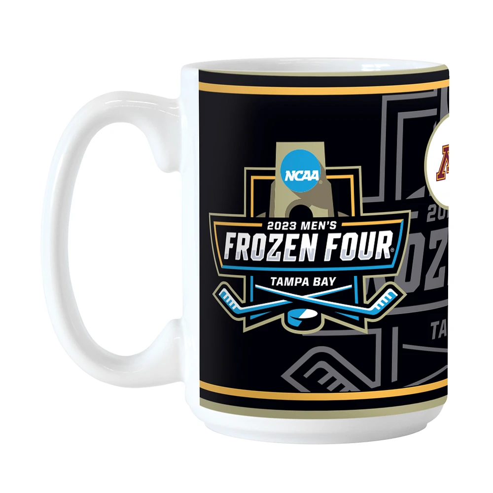 Tournoi de hockey sur glace masculin NCAA Frozen Four 2023 15 oz. Tasse sublimée