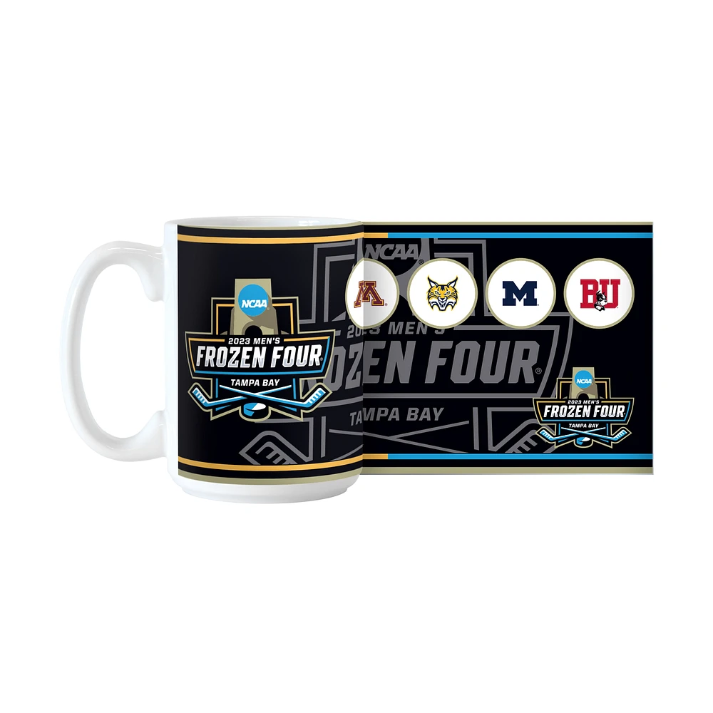 Tournoi de hockey sur glace masculin NCAA Frozen Four 2023 15 oz. Tasse sublimée