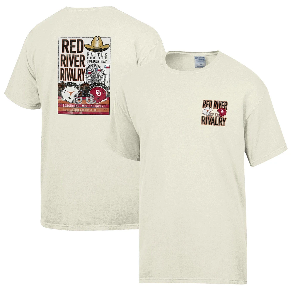 T-shirt ComfortWash Cream pour homme Texas Longhorns vs. Oklahoma Sooners Red River Rivalry