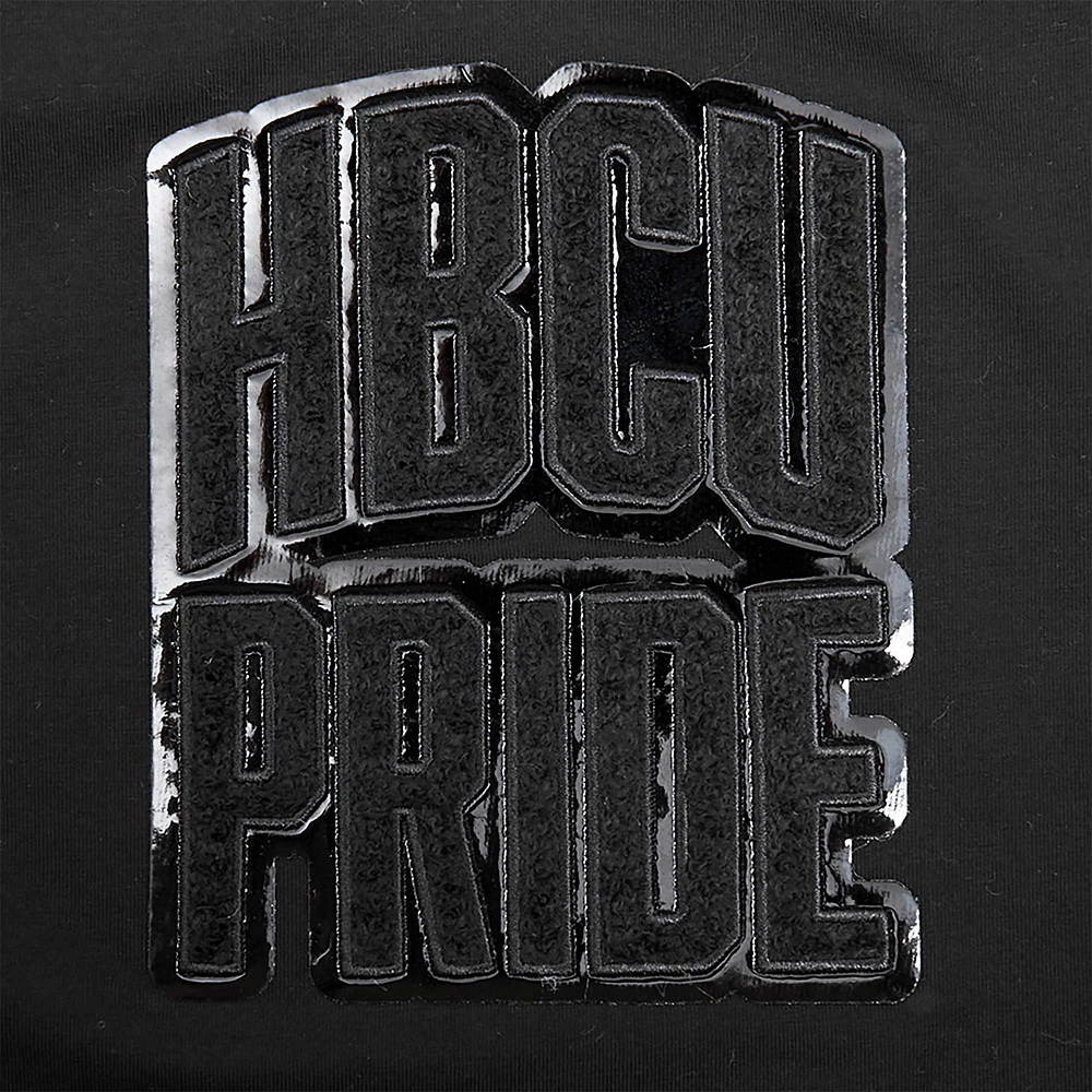 Women's Pro Standard Black HBCU Triple Back Boxy Cropped T-Shirt