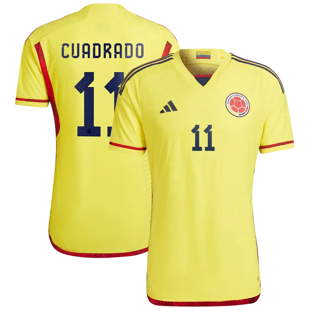 Roeispaan Ontvanger Schurk Lids Juan Cuadrado Colombia National Team adidas 2022/23 Home Authentic  Player Jersey - Yellow | The Shops at Willow Bend