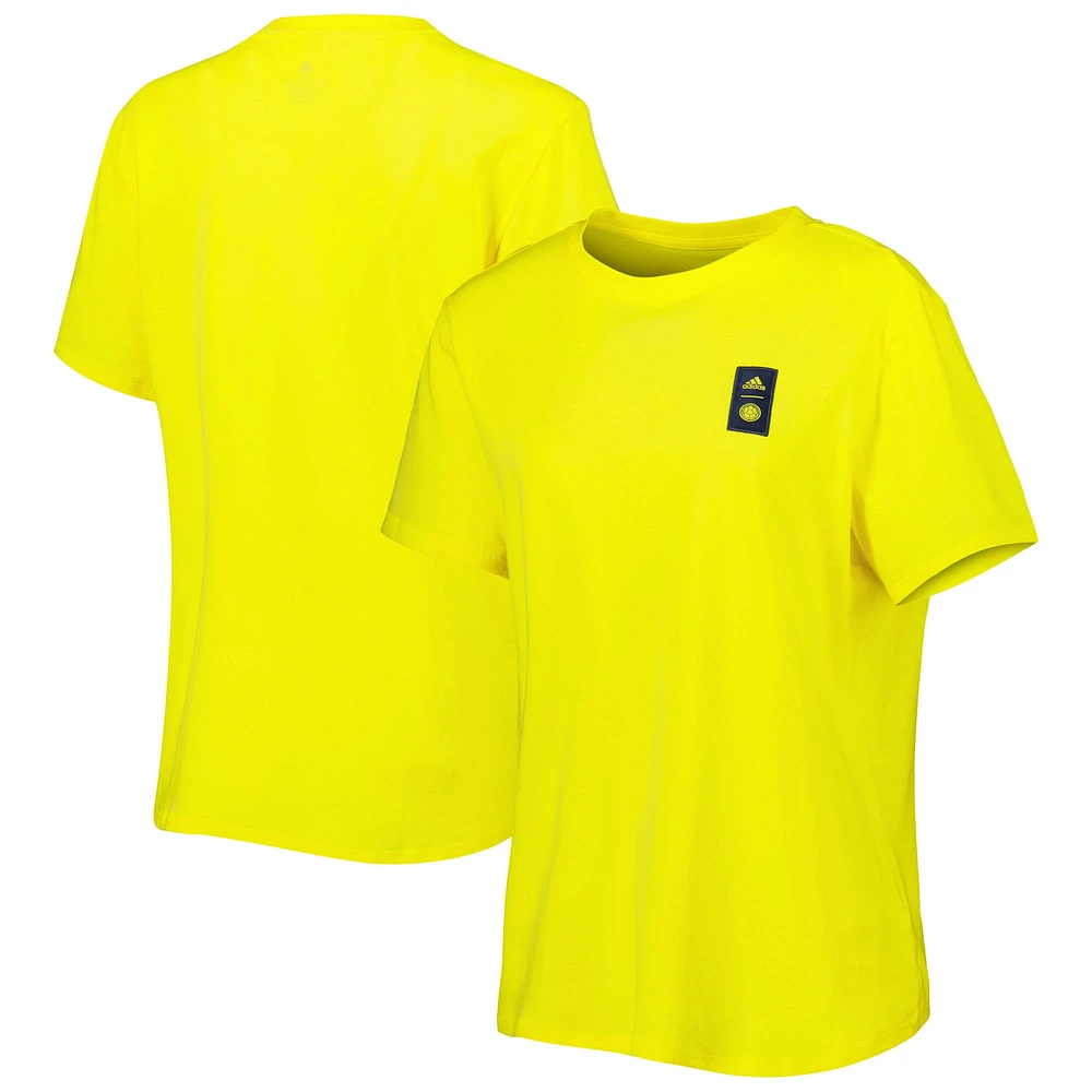 T-shirt ADN de l'équipe nationale Colombie adidas pour femme, jaune