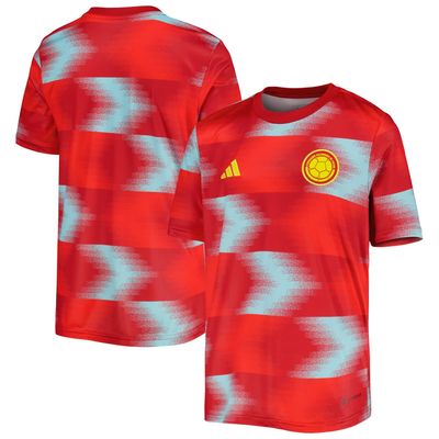 Youth adidas Red Colombia National Team 2022/23 Away Pre-Match Top