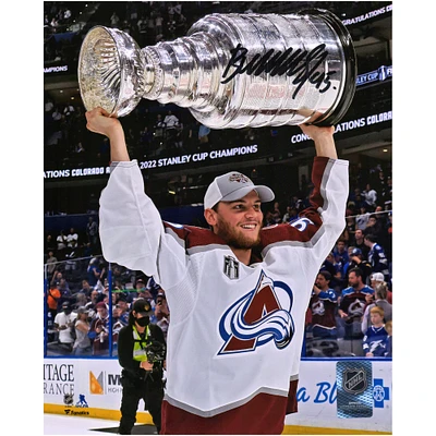 Andre Burakovsky Colorado Avalanche Autographed 2022 Stanley Cup Champions 8" x 10" Raising Cup Photograph