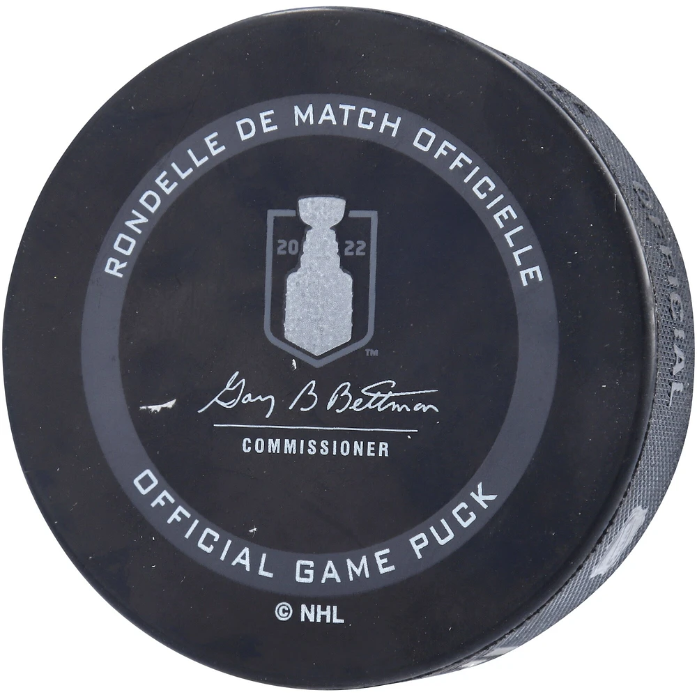 Andre Burakovsky Colorado Avalanche Autographed 2022 Stanley Cup Final Official Game Puck