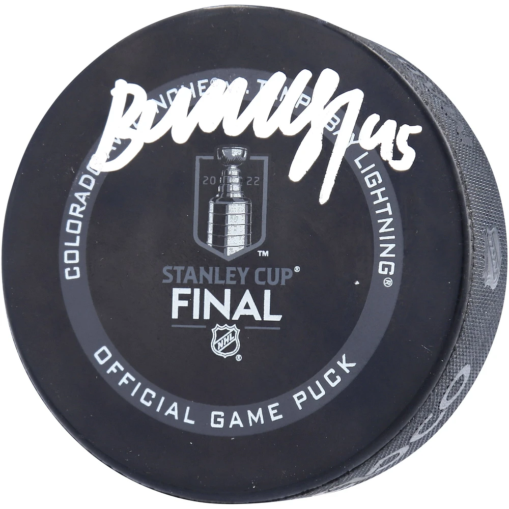 Andre Burakovsky Colorado Avalanche Autographed 2022 Stanley Cup Final Official Game Puck
