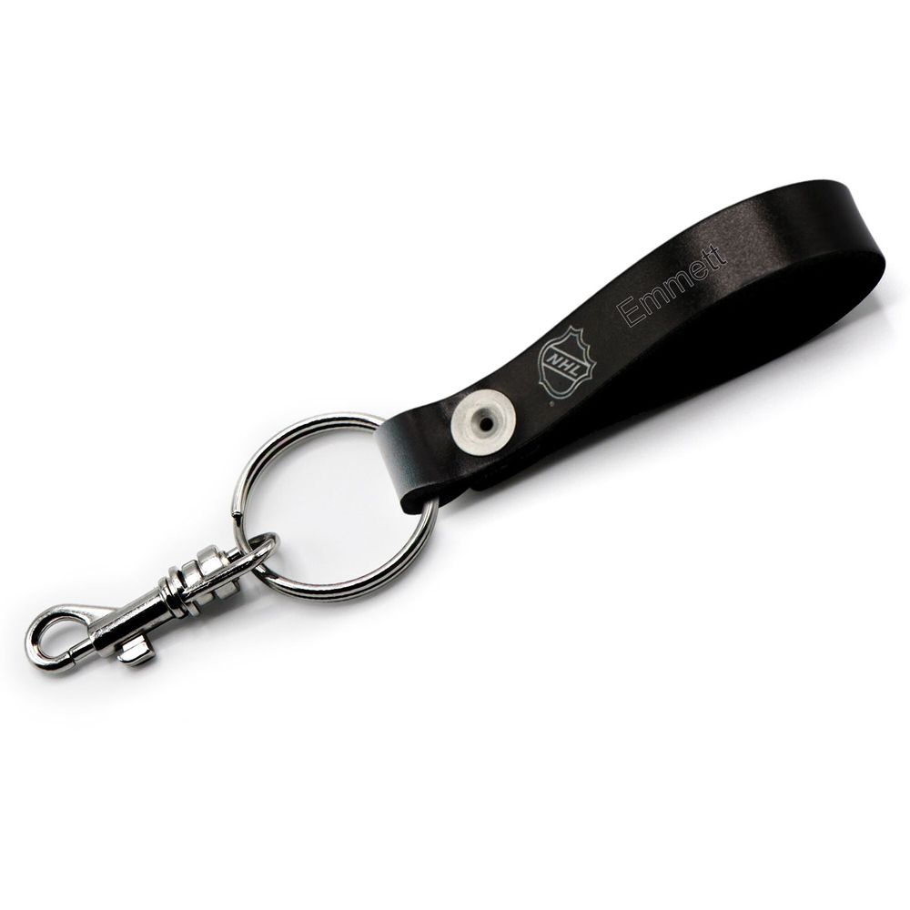 Colorado Avalanche Personalized Leather Loop Keychain