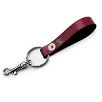 Burgundy Colorado Avalanche Personalized Leather Loop Keychain