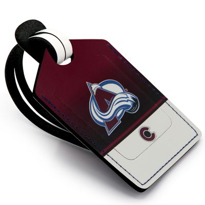 Colorado Avalanche Personalized Leather Luggage Tag