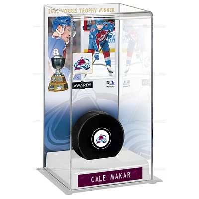 Vitrine de hockey haute de Cale Makar, vainqueur du trophée Norris 2022 de l'Avalanche du Colorado