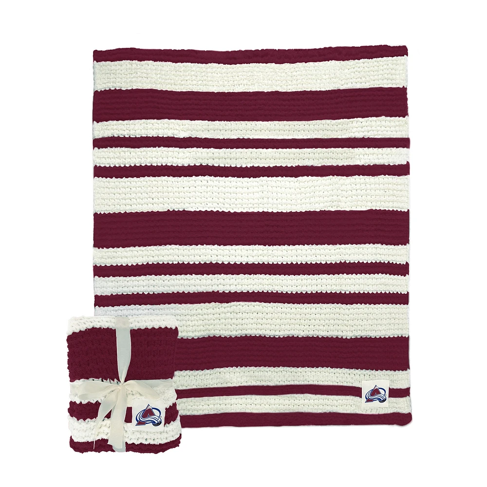 Colorado Avalanche 50" x 60" Cable-Knit Throw Blanket