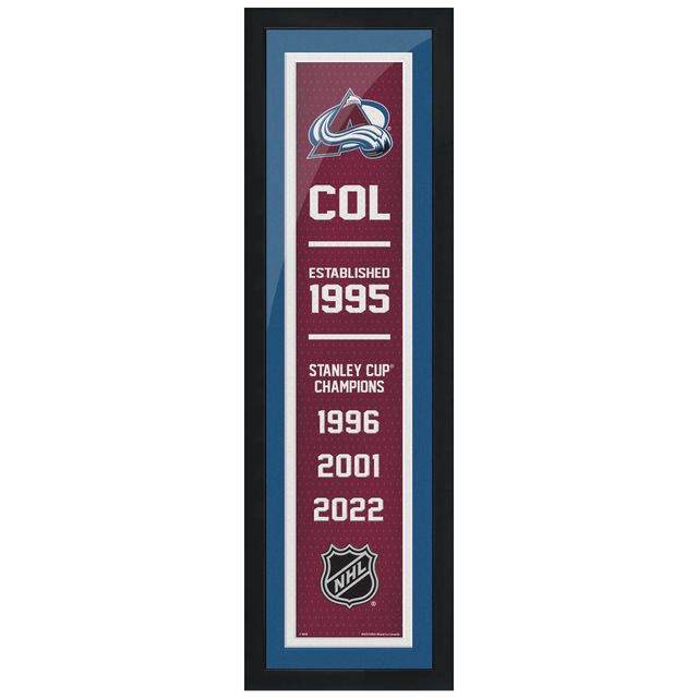 Colorado Avalanche - Enseigne Empire Encadrée 6'' x 22''