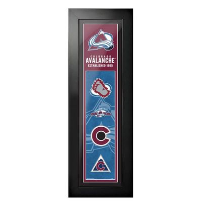 Colorado Avalanche - 6'' x 22'' Logos to History Framed Art