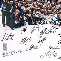 Colorado Avalanche Autographed Deluxe Framed 2022 Stanley Cup Champions 16" x 20" Team Photograph with Multiple Signatures