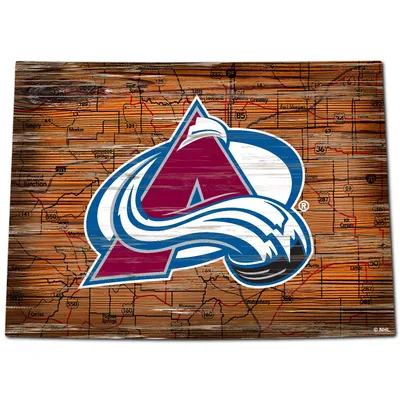 Colorado Avalanche Distressed State Cutout Sign