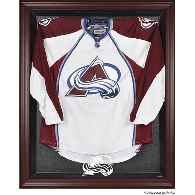 Vitrine de présentation avec cadre en acajou pour maillot de l'Avalanche du Colorado