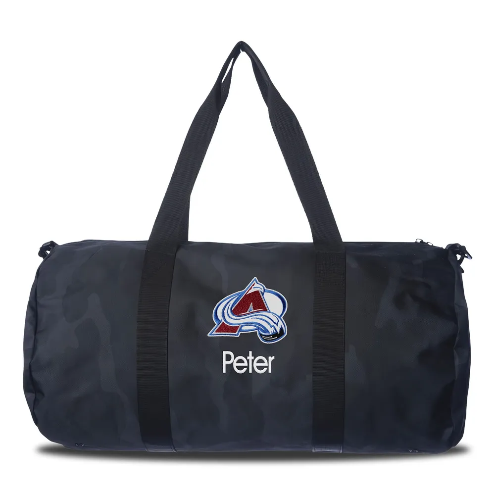 Colorado Avalanche Navy Camo Print Personalized Duffel Bag