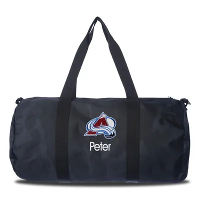 Colorado Avalanche Navy Camo Print Personalized Duffel Bag