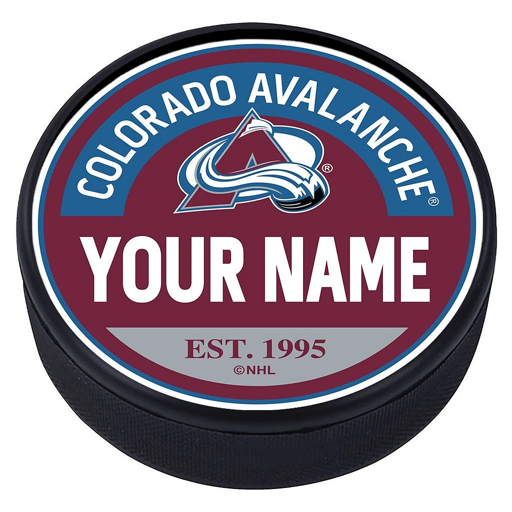 Colorado Avalanche - Rondelle texturée en blocs personnalisés