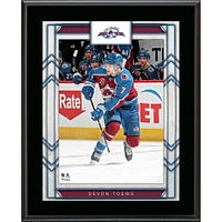 Plaque de joueur sublimée Devon Toews Colorado Avalanche 10,5" x 13"