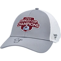 Casquette de vestiaire des champions de la Coupe Stanley 2022 de l'Avalanche du Colorado Erik Johnson