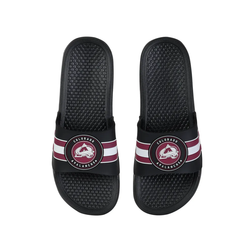 FOCO Atlanta Braves Stripe Raised Slide Sandals