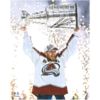 Gabriel Landeskog Colorado Avalanche Autographed 2022 Stanley Cup Champions 16" x 20" Raising Cup Photograph