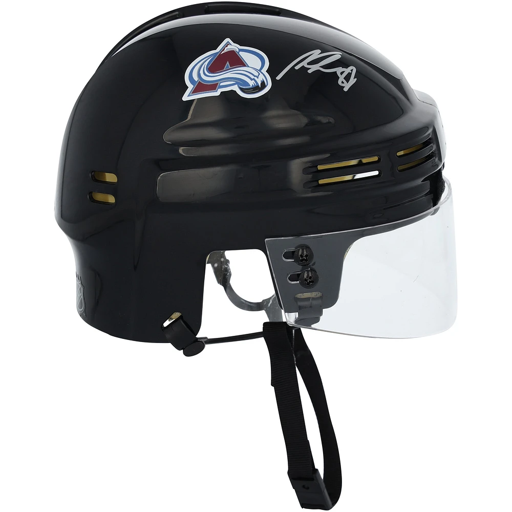 Mini casque noir autographié par Martin Necas Colorado Avalanche