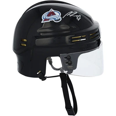 Mini casque noir autographié par Martin Necas Colorado Avalanche