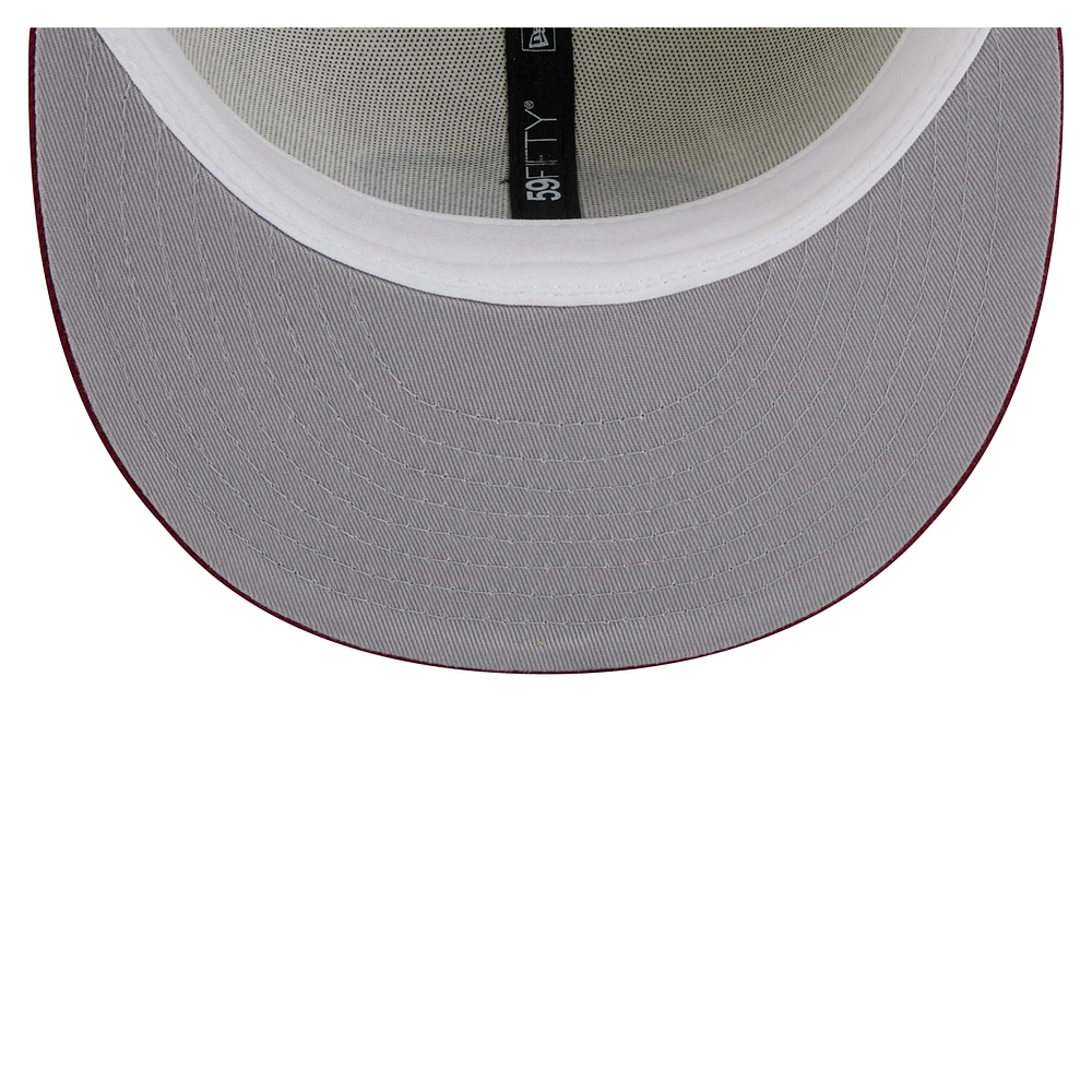 Men's New Era  White Colorado Avalanche Chrome Two-Toned 59FIFTY Fitted Hat