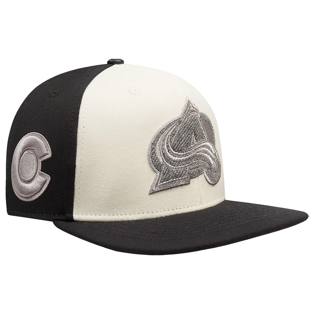 Men's Pro Standard  Cream Colorado Avalanche French Terry Snapback Hat