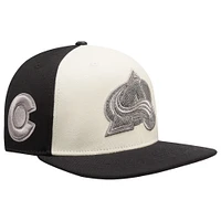 Men's Pro Standard  Cream Colorado Avalanche French Terry Snapback Hat