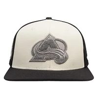 Men's Pro Standard  Cream Colorado Avalanche French Terry Snapback Hat