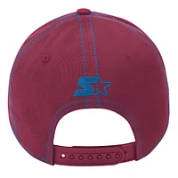 Men's Starter  Burgundy Colorado Avalanche Sphere II Curved Starfit Adjustable Hat