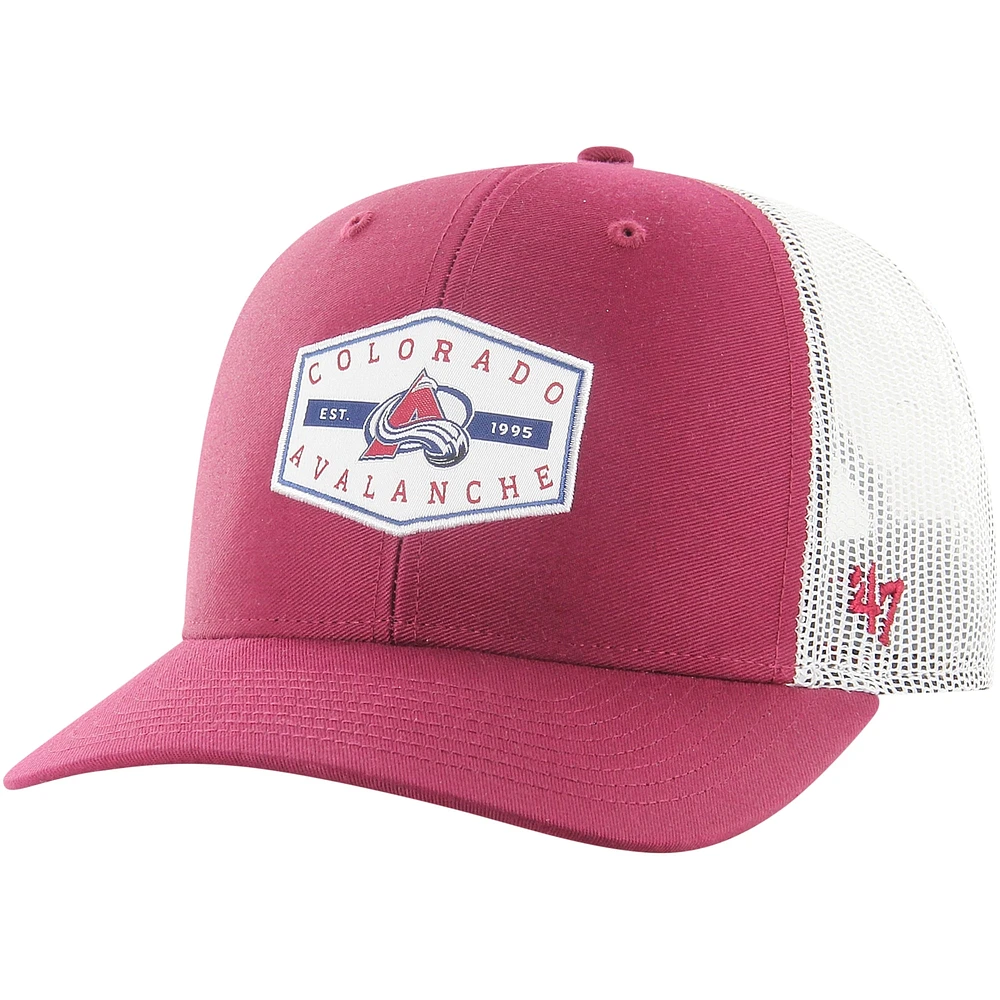 Men's '47 Burgundy Colorado Avalanche Convoy Trucker Adjustable Hat