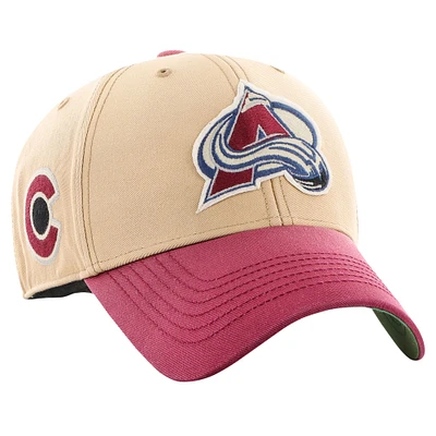 Casquette réglable '47 kaki/bourgogne Colorado Avalanche Dusted Sedgwick MVP pour hommes