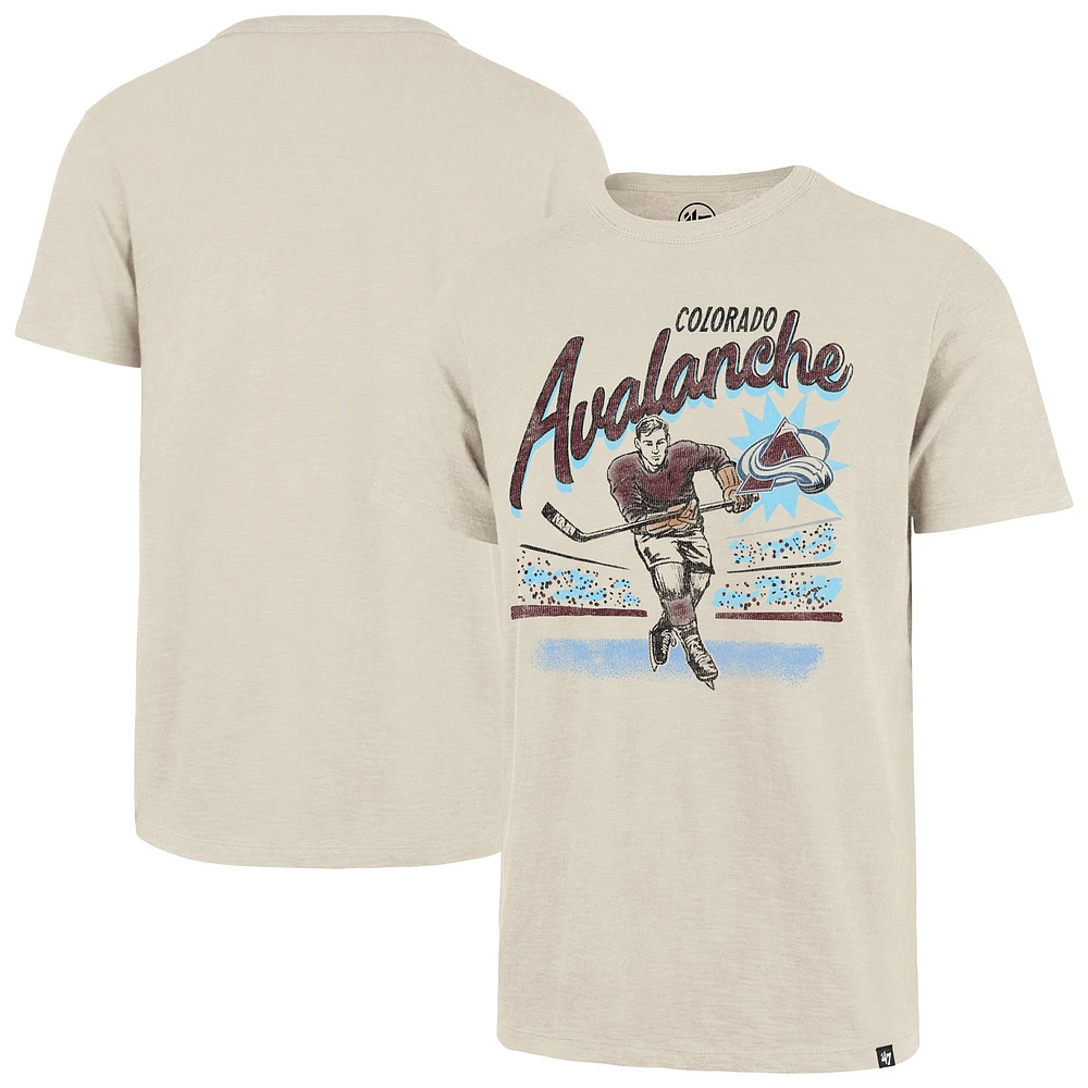Men's '47 Natural Colorado Avalanche Hockey Player Golden Age Scrum T-Shirt