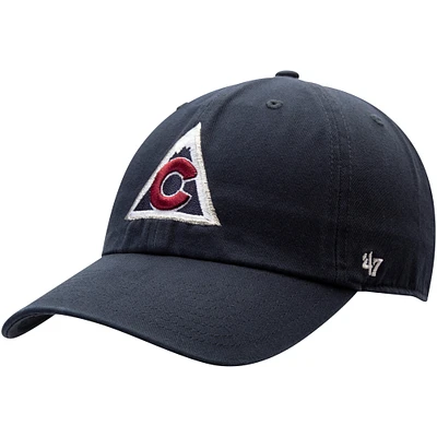 Casquette ajustable à logo alternatif Colorado Avalanche Clean Up '47 pour homme, bleu marine