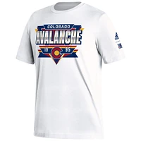 Men's adidas White Colorado Avalanche Reverse Retro 2.0 Fresh Playmaker T-Shirt