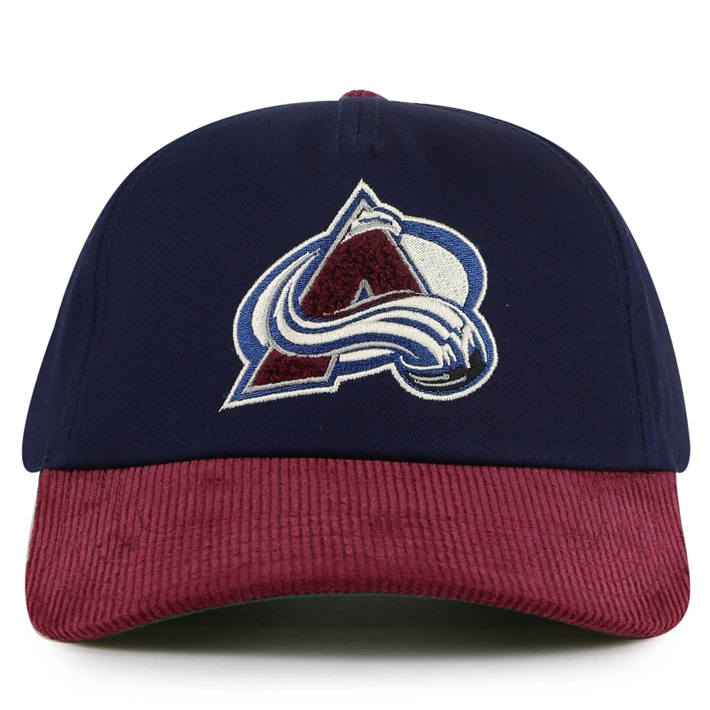 Men's American Needle Navy/Burgundy Colorado Avalanche Burnett Adjustable Hat