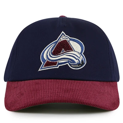 Men's American Needle  Navy/Burgundy Colorado Avalanche Burnett Adjustable Hat