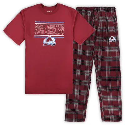 Colorado Avalanche Big & Tall T-Shirt Pajama Pants Sleep Set - Burgundy