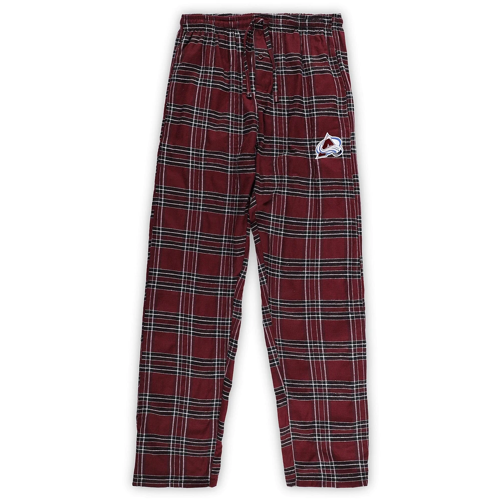 Men's Burgundy Colorado Avalanche Big & Tall T-Shirt Pajama Pants Sleep Set